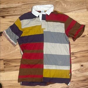 Urban Outfitters Multicolor Patchwork Polo